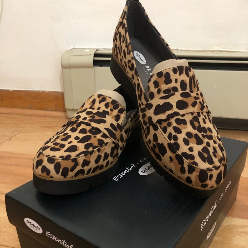 Dr Scholls Leaopard Print Slip Ons.